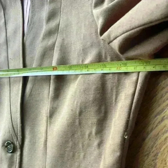 Vintage Tan Blazer by Jacques Saint Laurent for Genelle - Picture 10 of 12